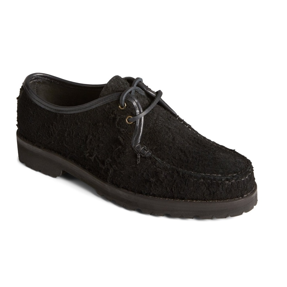 Sperry Captain's Oxford by Chris Echevarria black suede boat shoes winter vibram - Picture 13 of 16